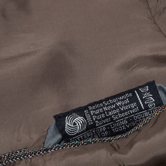 Hoff (Germany) 80s Vintage, Gledhill, Woolmark, Herringbone Weave - Picture 6 of 11